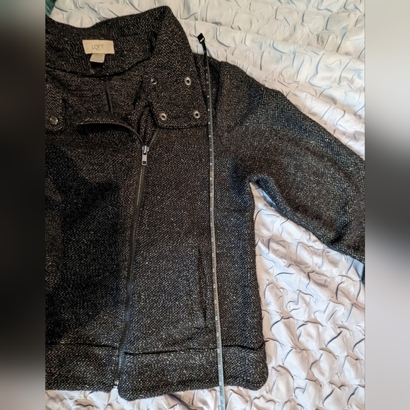 Loft Grey Motorcycle Jacket in Grey Cotton - Picture 6 of 9